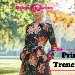 Printed Trench Coat
