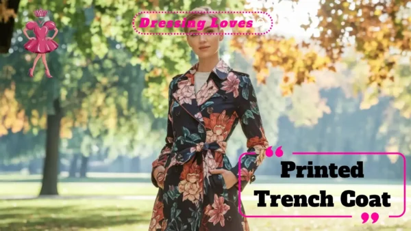 Printed Trench Coat