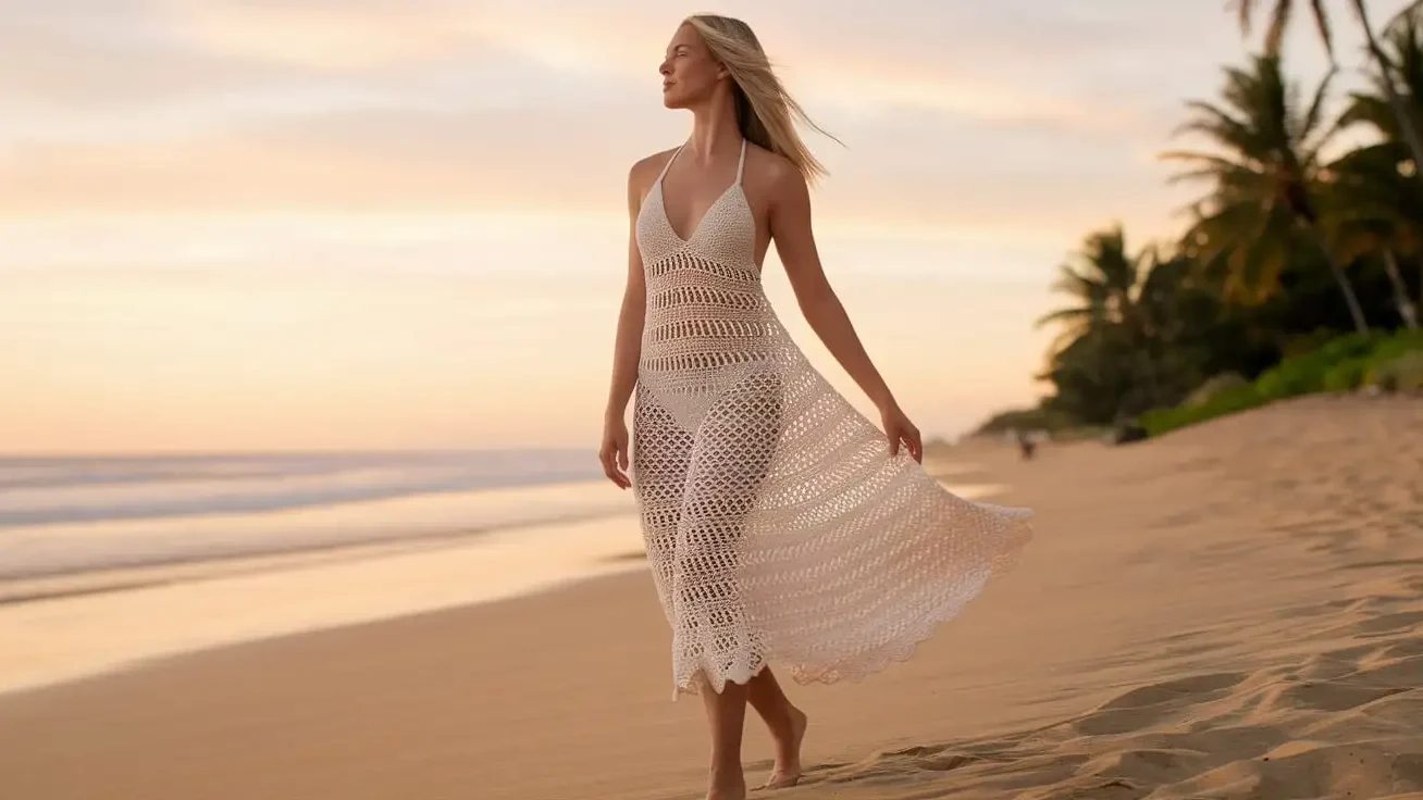 crochet-beach-dress Crochet Beach Dress