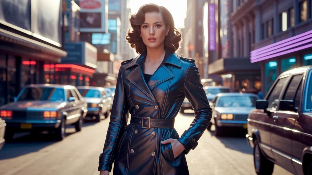The Futuristic Leather Trench Coat