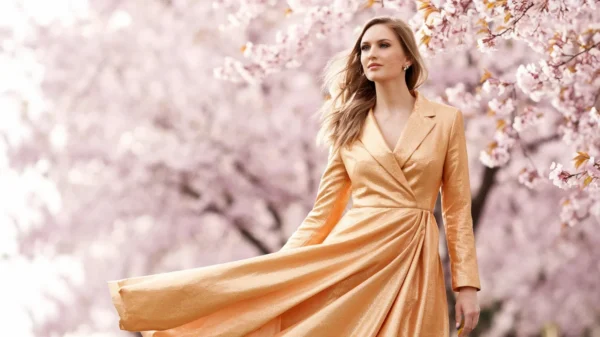 Golden Blazer Dress