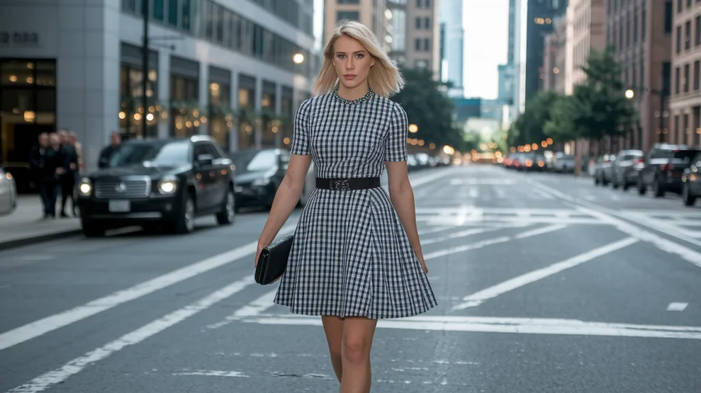 High-Waisted Skater Dress