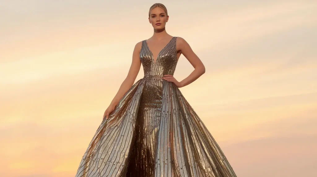 The Metallic Shimmer Gown
