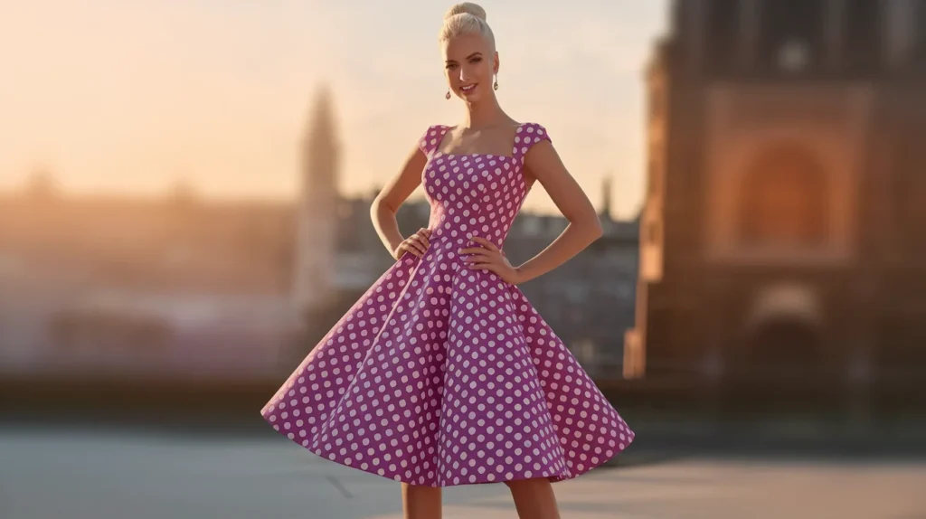 Polka Dot Fit and Flare Dress