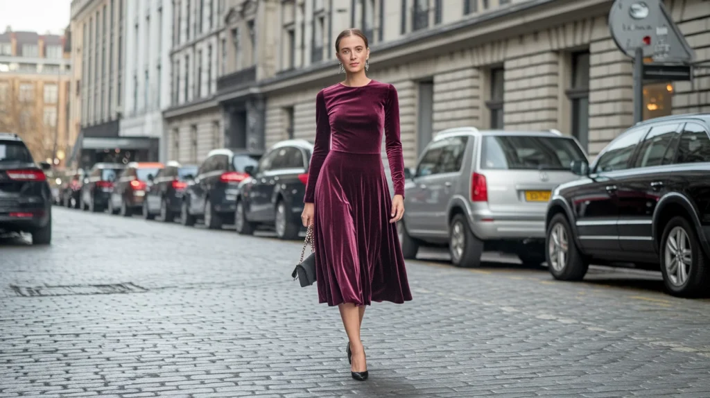 Velvet Midi Dress