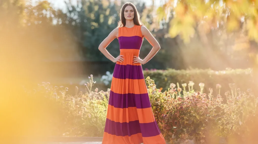 The Bold Color-Blocked Maxi Dress