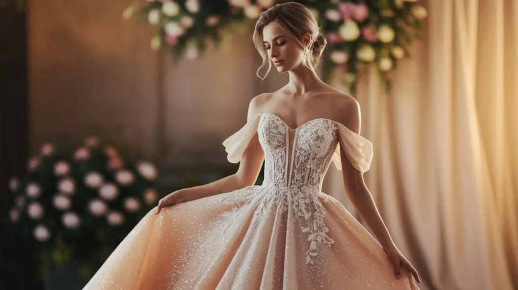 Elegant Off-Shoulder Gown