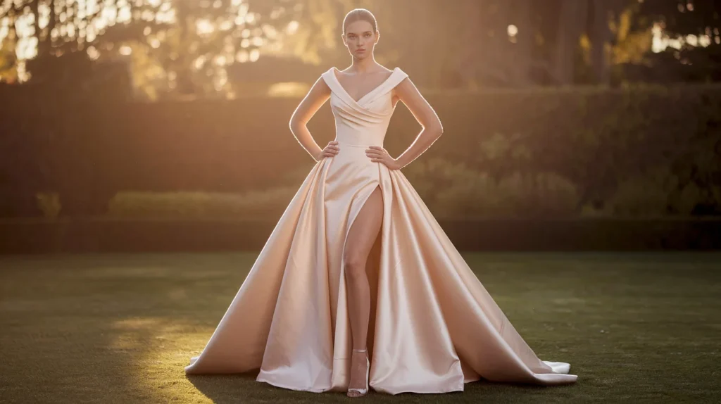 High-Slit Royal Gown