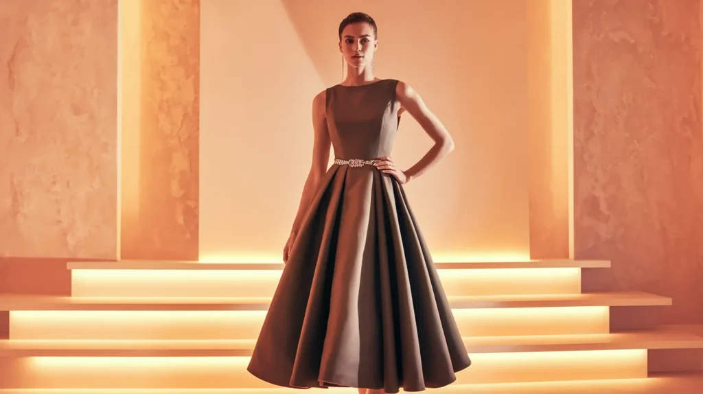 A-Line Dress with Belt