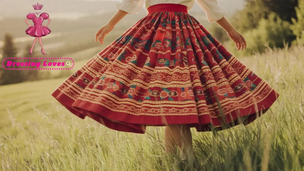 Bold Patterned Folk Skirt
