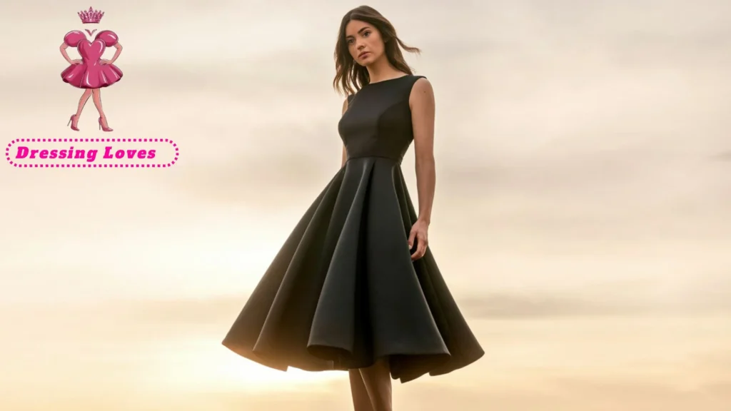 Classic Black Midi Dress