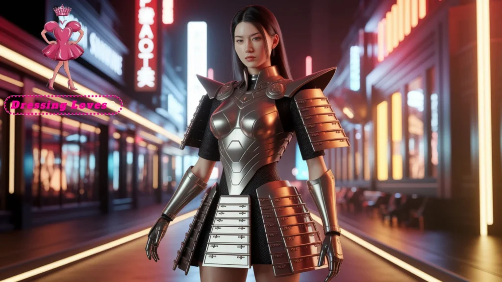 Cyber Samurai-Inspired Armor Dress