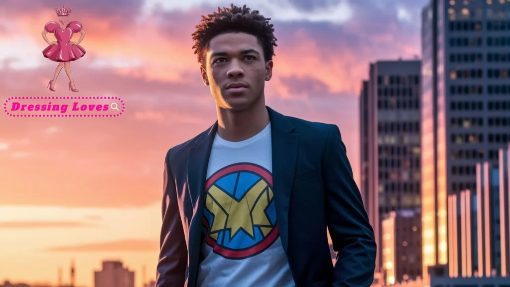 Marvel-inspired graphic Tee and Blazer
