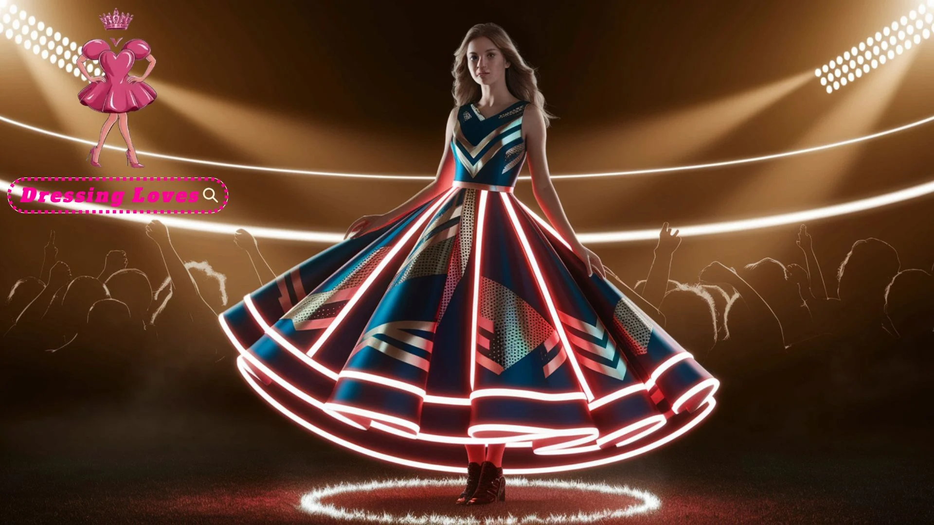 Neon Football Game Theme Dresses