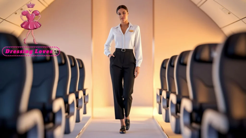 Soft Blouse with High-Waisted Trousers