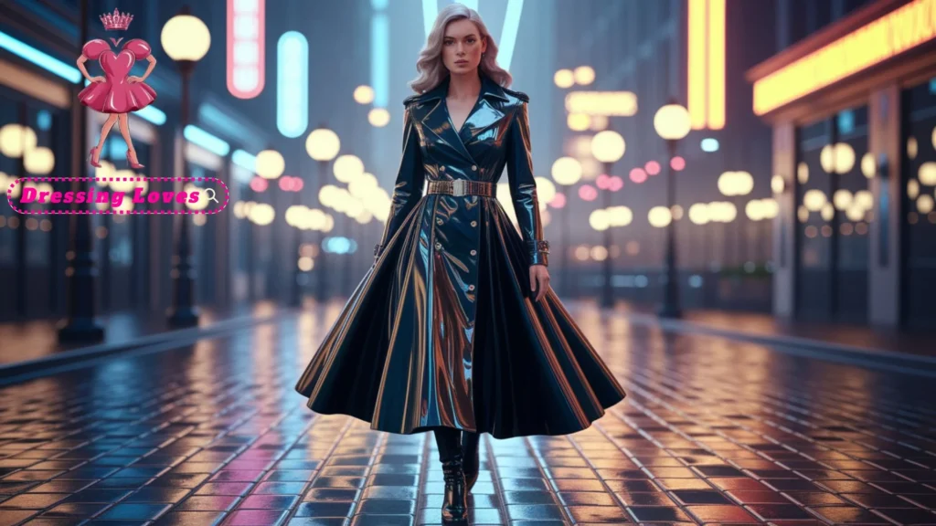 Structured Vinyl Trench Coat