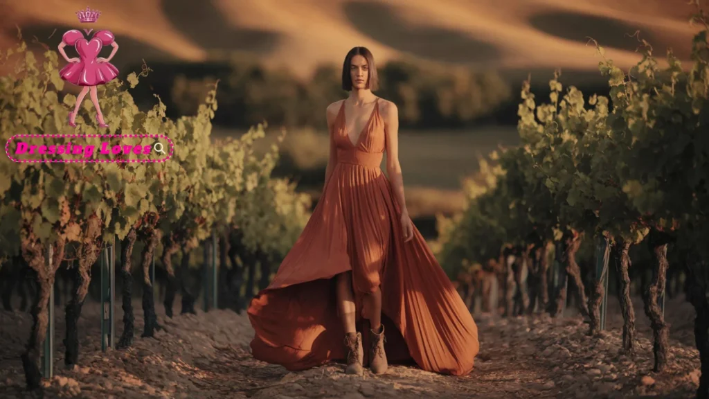 Flowy Dress with Ankle Boots