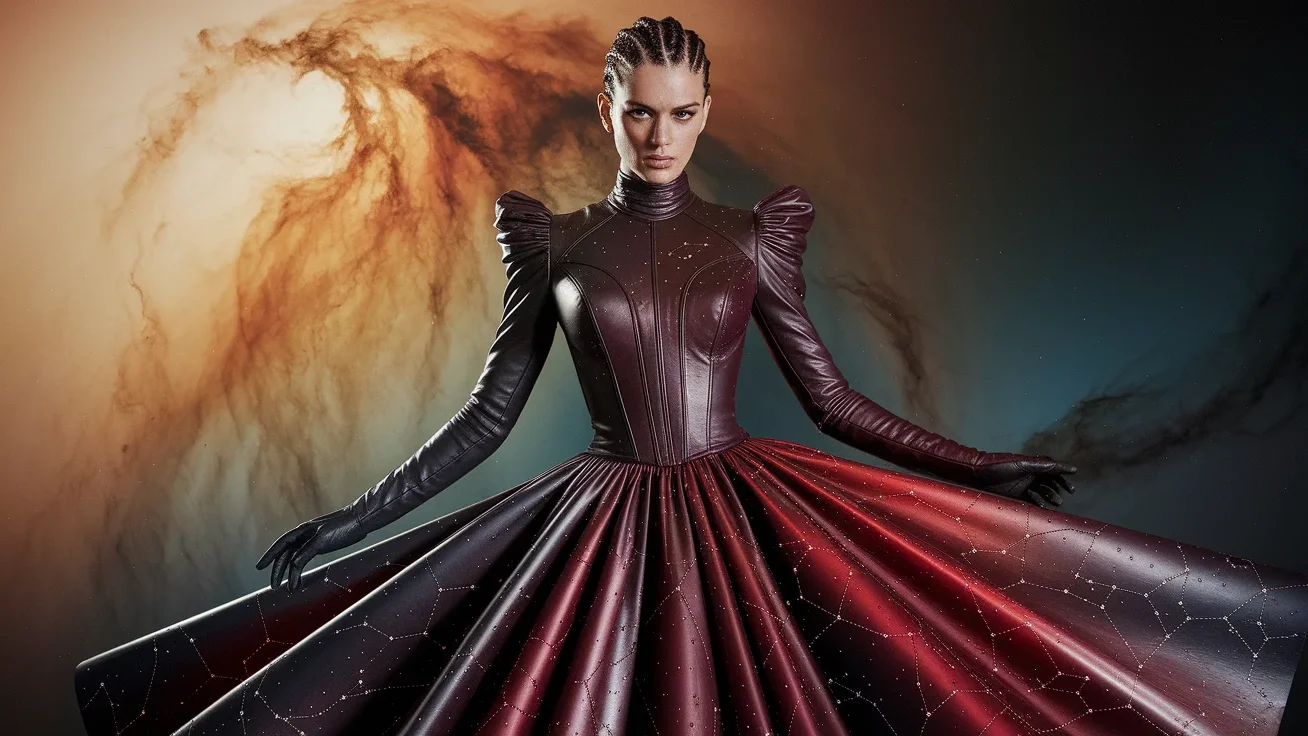 Cosmic Rebel Leather Dress