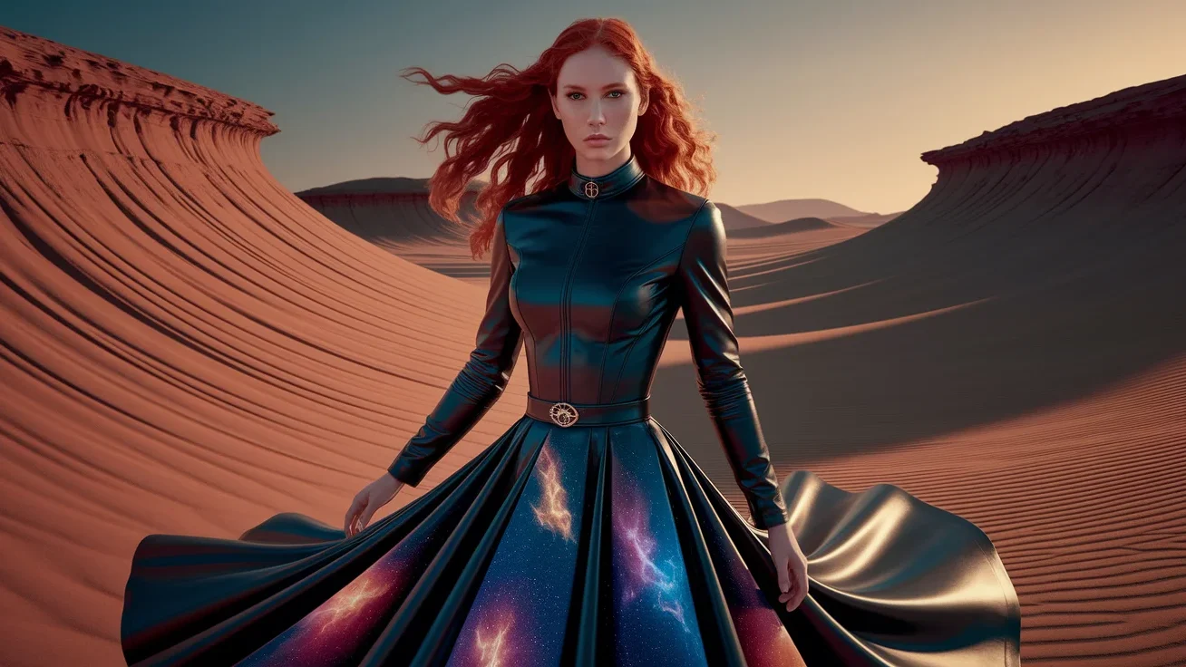 Cosmic Rebel Leather Dress