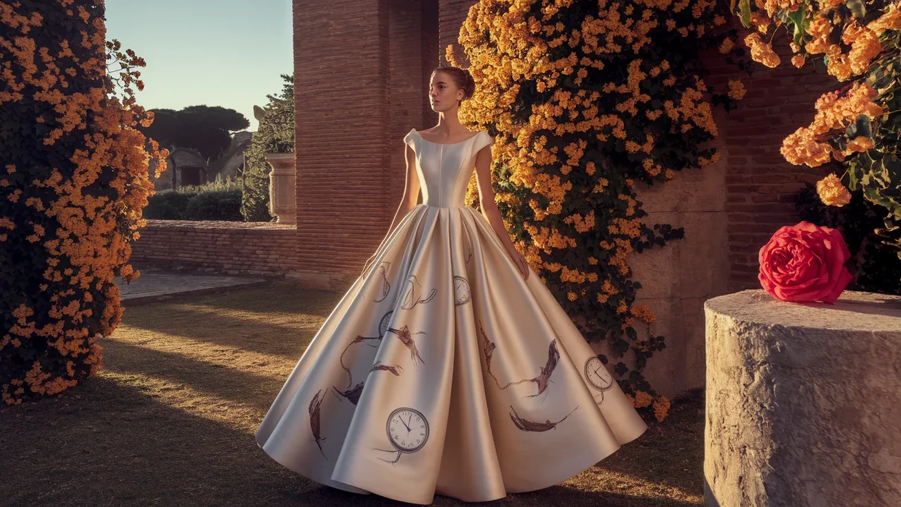 persistence-memory-surrealist-dress1 The Persistence of Memory Surrealist Dress with full look of model