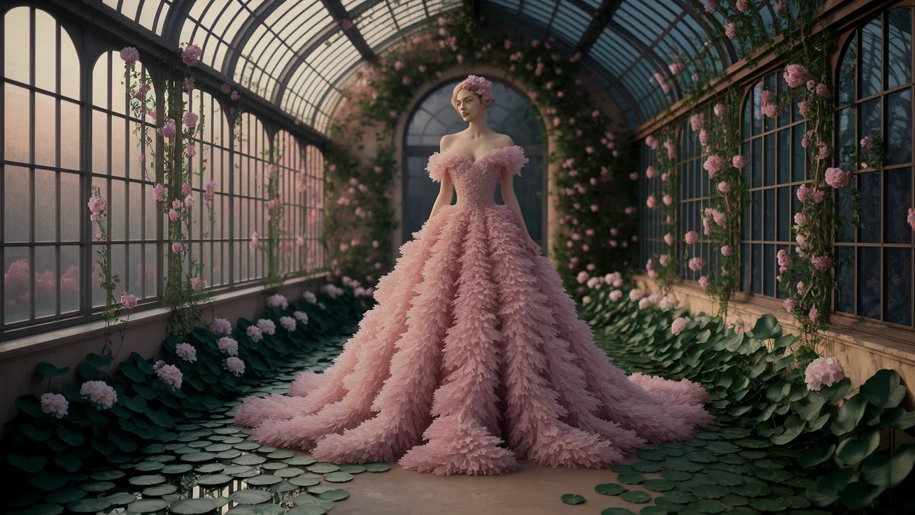 water-lilies-inspired-flowy-dress Water Lilies-Inspired Flowy Dress