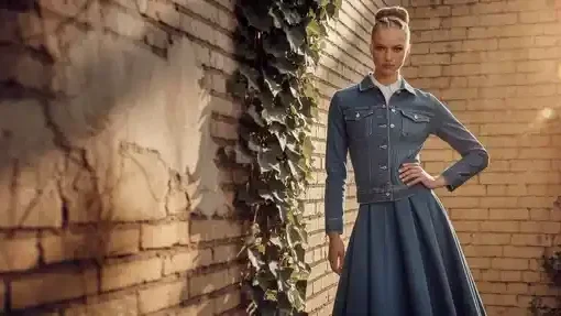 Iconic Denim Jacket and Skirt Combo