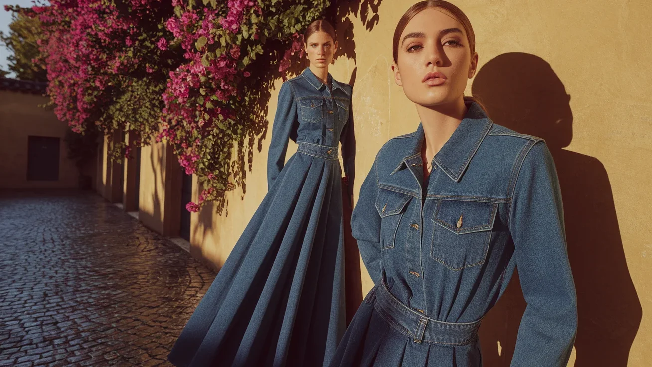 Iconic Denim Jacket and Skirt Combo