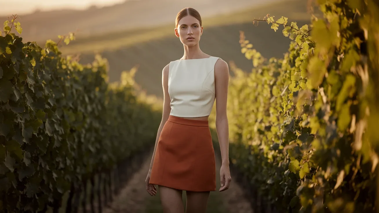 Sleek Mini Skirt and Top