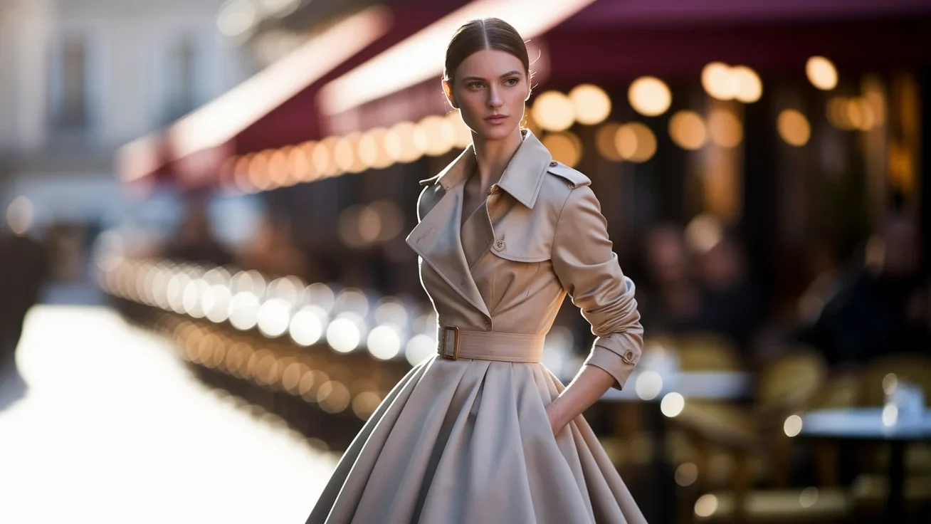 Trendy Trench Coat Dress